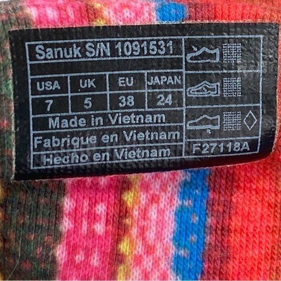 Sanuk Cabaret Kauai Blanket Yoga Sling Burst Prints Sandals 1091531 Size 7 - Picture 7 of 7